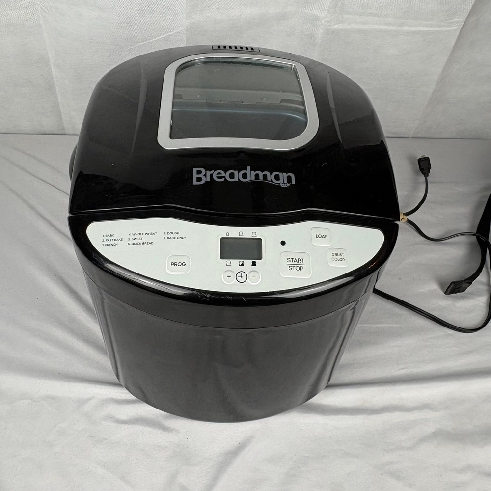 Breadman TR520B Programmable Bread Maker Black 8 Settings 2lb Loaf Capacity